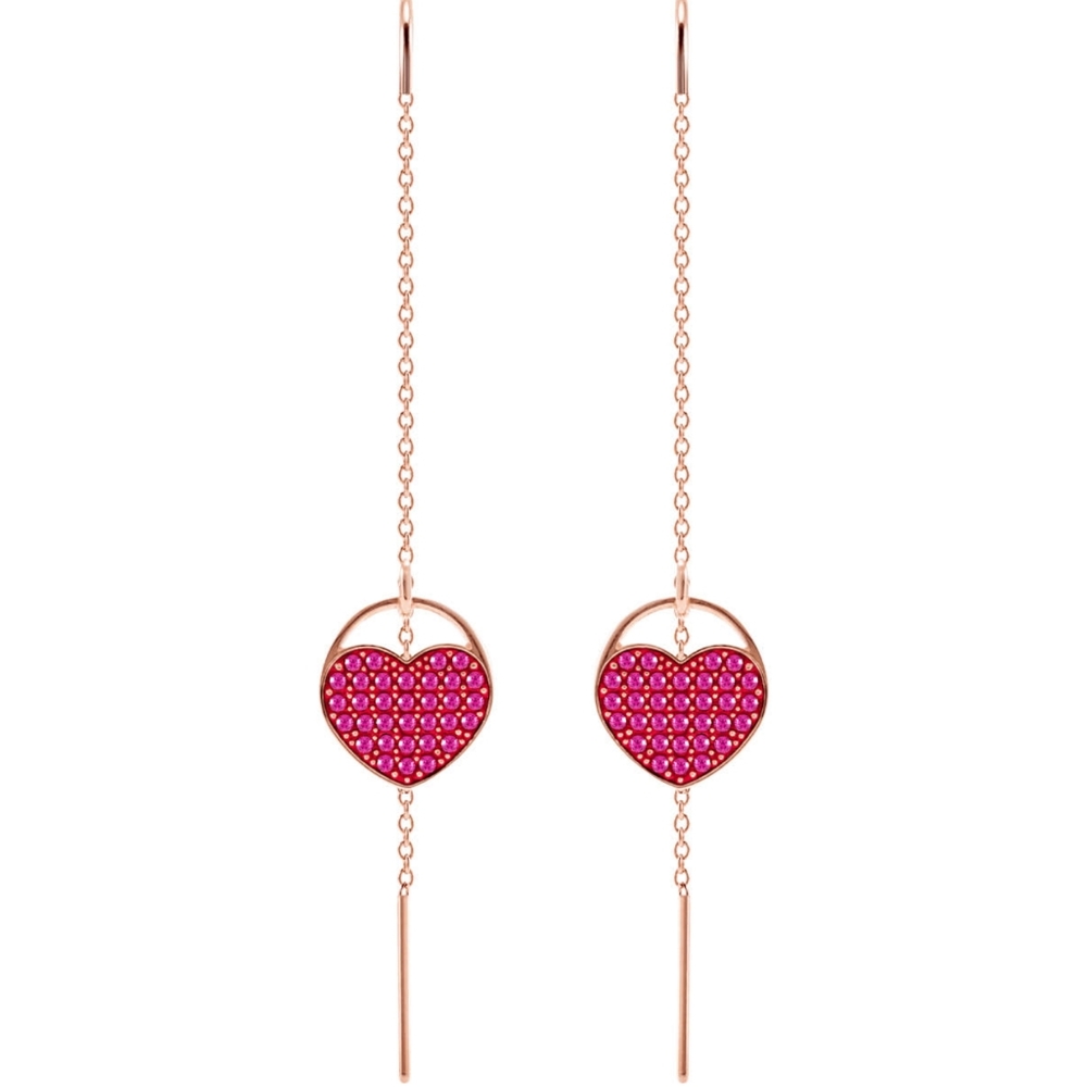 Swarovski Crystal Heart Dangle Earrings